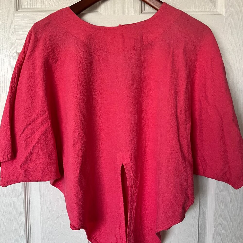 Renata B pink tie front blouse - M